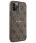 Guess case for iPhone 12 / 12 Pro 6,1&quot; GUHMP12MG4GFRW brown HC MAGSAFE PU 4G RING CLASSIC LOGO 3666339226374