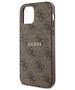 Guess case for iPhone 12 / 12 Pro 6,1&quot; GUHMP12MG4GFRW brown HC MAGSAFE PU 4G RING CLASSIC LOGO 3666339226374