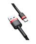 Baseus USB Type-C Data Cable, 2A, 2m - Baseus Caffeine (CATKLF-C91) - Red Black 6953156278240 έως 12 άτοκες Δόσεις