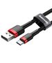 Baseus USB Type-C Data Cable, 2A, 2m - Baseus Caffeine (CATKLF-C91) - Red Black 6953156278240 έως 12 άτοκες Δόσεις