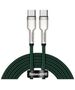 Baseus Type-C Cable, 100W, 2m - Baseus Cafule Series Metal (CATJK-D06) - Green 6953156202399 έως 12 άτοκες Δόσεις