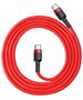 Baseus Cablu de Date Type-C to Type-C, Fast Charging, 60W, 3A, 1m - Baseus Cafule (CATKLF-G09) - Red / Black 6953156285194 έως 12 άτοκες Δόσεις