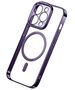 Baseus Glitter Magnetic Case for iPhone 14 Pro (purple) + tempered glass + cleaning kit 6932172622503