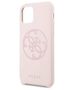 Original Case IPHONE 11 PRO Guess Hard Case Silicone 4G Tone On Tone (GUHCN58LS4GLP) light pink 3700740463642