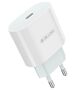 20W PD USB-C Wall Charger Jellico AK200 + USB-C to USB-C Cable White 6974929205584