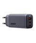 Aukey Wall charger Aukey PA-B6U, 1xUSB-A, 2xUSB-C, 67W (gray) 067121  PA-B6U έως και 12 άτοκες δόσεις 689323786893