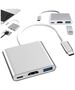 Adapter 3in1 Hub USB-C to USB-C + USB 3.0 + HDMI 4K silver 5904161139010