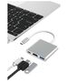 Adapter 3in1 Hub USB-C to USB-C + USB 3.0 + HDMI 4K silver 5904161139010