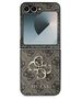 Original Case SAMSUNG GALAXY Z FLIP 6 Guess Hardcase Leather 4G Metal Logo (GUHCZF64GMGBR) brown 3666339313142