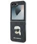 Original Case SAMSUNG GALAXY Z FLIP 6 Karl Lagerfeld Hardcase Saffiano Monogram Karl Head Pin (KLHCZF6PGKSKIHK) black 3666339322441