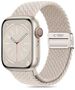 Strap for APPLE WATCH 3 / 4 / 5 / 6 / 7 / 8 / 9 / SE (38 / 40 / 41 MM) Tech-Protect Nylonmag Natural TItanium creamy 5906302312849