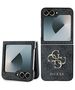 Guess case for Samsung Galaxy Z Flip6 GUE003737 black 4G Metal Logo 3666339313128