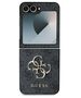 Guess case for Samsung Galaxy Z Flip6 GUE003737 black 4G Metal Logo 3666339313128