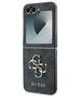 Guess case for Samsung Galaxy Z Flip6 GUE003737 black 4G Metal Logo 3666339313128