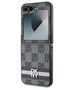 DKNY case for Samsung Galaxy Z Flip6 DK000222 black Chequered Pattern Printed Stripes 3666339322892