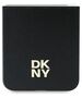 DKNY case for Samsung Galaxy Z Flip6 DK000221 black Plain Leather Metal Stack Logo 3666339322960