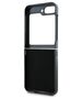 DKNY case for Samsung Galaxy Z Flip6 DK000221 black Plain Leather Metal Stack Logo 3666339322960