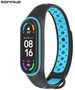 Λουράκι Σιλικόνης Sonique Sport για Xiaomi Mi Band 7 Μαύρο / Γαλάζιο 5201101867713