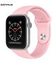 Λουράκι Σιλικόνης Soft Band Sonique για Apple Watch (38/40/41MM) Ροζ 5201101867966