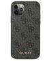 Original Case IPHONE 12 / 12 PRO Guess Hard Case 4G Metal Gold Logo (GUHCP12MG4GFGR) gray 3700740493717