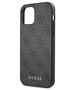 Original Case IPHONE 12 / 12 PRO Guess Hard Case 4G Metal Gold Logo (GUHCP12MG4GFGR) gray 3700740493717