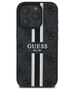 Original Case IPHONE 16 PRO MAX Guess Hardcase 4G Printed Stripes MagSafe (GUHMP16XP4RPSK) black 3666339342111