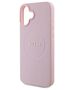 Original Case IPHONE 16 PLUS Guess Hardcase Grained Gold Ring MagSafe (GUHMP16MPGHSMMP) pink 3666339303969