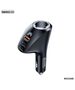 Car Charger 88.5W 2x USB-C PD + QC USB + Cigarette Lighter Socket Remax Warrios Series RCC339 black 6954851206026