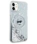 Original Case IPHONE 11 / XR Karl Lagerfeld Hardcase Liquid Glitter Choupette Head MagSafe (KLHMN61LGCHSGH) transparent 3666339285623