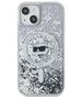 Original Case IPHONE 13 / 14 / 15 Karl Lagerfeld Hardcase Liquid Glitter Choupette Head MagSafe (KLHMP14SLGCHSGH) transparent 3666339285685