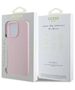 Original Case IPHONE 15 PRO MAX Guess PU Grained Gold Ring MagSafe (GUHMP15XPGHSMMP) pink 3666339303945