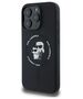 Original Case IPHONE 16 PRO MAX Karl Lagerfeld Hardcase Silicone KC Heads Ring MagSafe (KLHMP16XSCMKCRHK) black 3666339318673