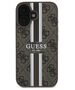 Original Case IPHONE 16 PLUS Guess Hardcase 4G Printed Stripes MagSafe (GUHMP16MP4RPSW) brown 3666339342135