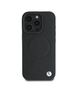 Original Case IPHONE 16 PRO BMW Hardcase Signature Leather Half Textured & Circle MagSafe (BMHMP16L23RTPK) black 3666339323424