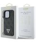 Original Case IPHONE 16 PRO Guess Hardcase Leather 4G Triangle Strass MagSafe (GUHCP16LP4TDPK) black 3666339327385