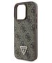 Original Case IPHONE 16 PRO Guess Hardcase Leather 4G Triangle Strass MagSafe (GUHCP16LP4TDPW) brown 3666339327422