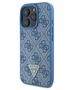 Original Case IPHONE 16 PRO Guess Hardcase Leather Metal Logo Strass Crossbody + Smycz (GUHCP16LP4TDSCPB) blue 3666339328702