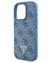 Original Case IPHONE 16 PRO Guess Hardcase Leather Metal Logo Strass Crossbody + Smycz (GUHCP16LP4TDSCPB) blue 3666339328702