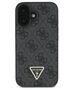 Original Case IPHONE 16 PLUS Guess Hardcase Leather 4G Triangle Strass MagSafe (GUHCP16MP4TDPK) black 3666339327378