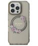 Original Case IPHONE 16 PRO Guess Hardcase IML Flowers Wreath MagSafe (GUHMP16LHFWFCK) black 3666339346362