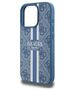 Original Case IPHONE 16 PRO Guess Hardcase 4G Printed Stripes MagSafe (GUHMP16LP4RPSB) blue 3666339345426