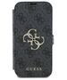 Original Case IPHONE 16 PRO Guess Book 4G Metal Logo (GUBKP16L4GMGGR) black 3666339346140