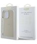 Original Case IPHONE 16 PRO Guess Hardcase Grained Ring MagSafe (GUHMP16LPGHSMME) beige 3666339304270