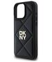 Original Case IPHONE 16 PRO DKNY Quilted Stack Logo (DKHCP16LPQDSLK) black 3666339333485