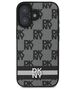 Original Case IPHONE 16 DKNY Hardcase Checkered Pattern & Printed Stripes (DKHCP16SPCPTSSK) black 3666339334109