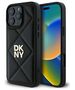 Original Case IPHONE 16 PRO MAX DKNY Quilted Stack Logo (DKHCP16XPQDSLK) black 3666339333492