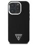 Original Case IPHONE 16 PRO Guess Hardcase Grained Triangle MagSafe (GUHMP16LPGTSPSK) black 3666339302320