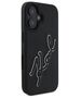 Original Case IPHONE 16 Karl Lagerfeld Hardcase 3D Rubber Signature (KLHCP16S3DRKSDLK) black 3666339319922