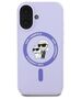 Original Case IPHONE 16 Karl Lagerfeld Hardcase Silicone Karl&Choupette Ring MagSafe (KLHMP16SSCMKCRHU) purple 3666339318727