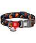 Waudog Nylon dog collar with QR code Waudog "Oranges" size L 071069  282-4054 έως και 12 άτοκες δόσεις 4823089375816